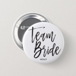 Team Bride | Script Black Button