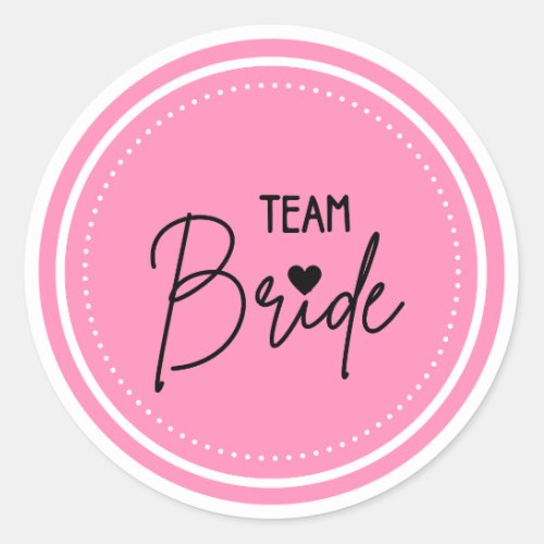 Team Bride Single Fee Sticker