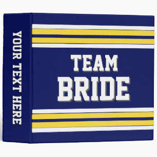 Team Bride Sports Jersey Binder