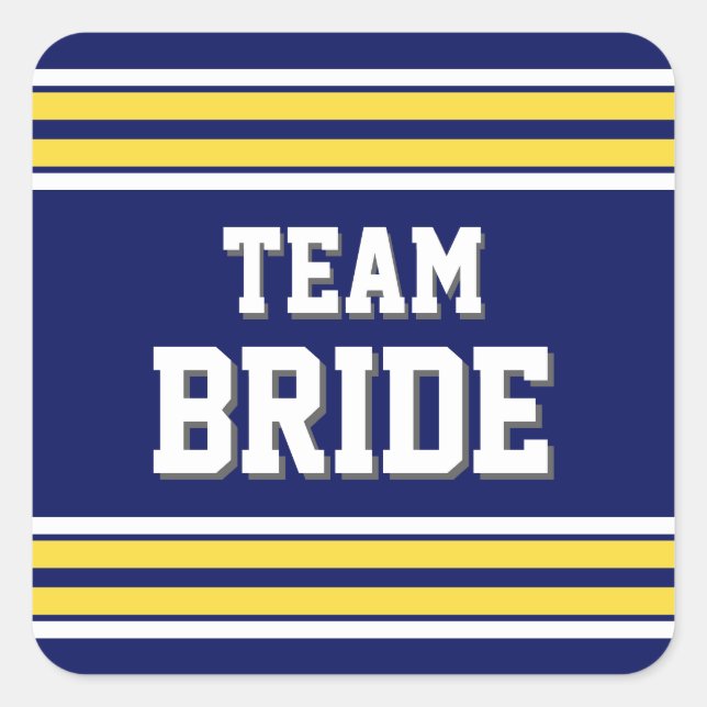 Team Bride Sports Jersey Square Sticker (Front)