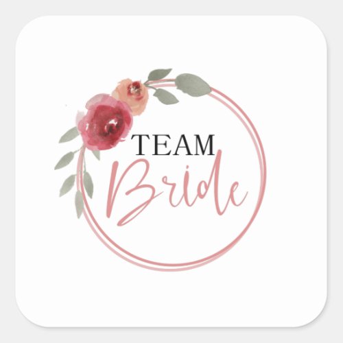 Team Bride Square Sticker