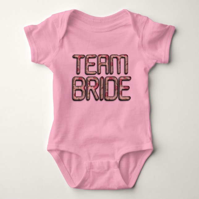 Team Bride Stylish Baby Jersey Bodysuit (Front)