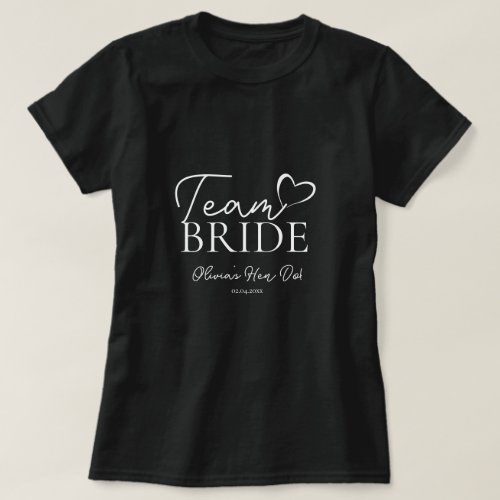 Team Bride T-Shirt – Fun Bachelorette Party Shirt