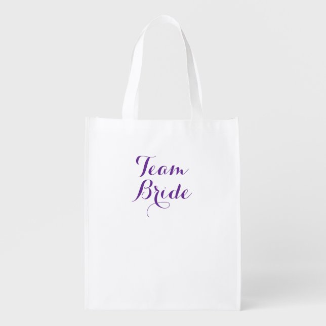 Team Bride T-shirt Grocery Bag (Front)