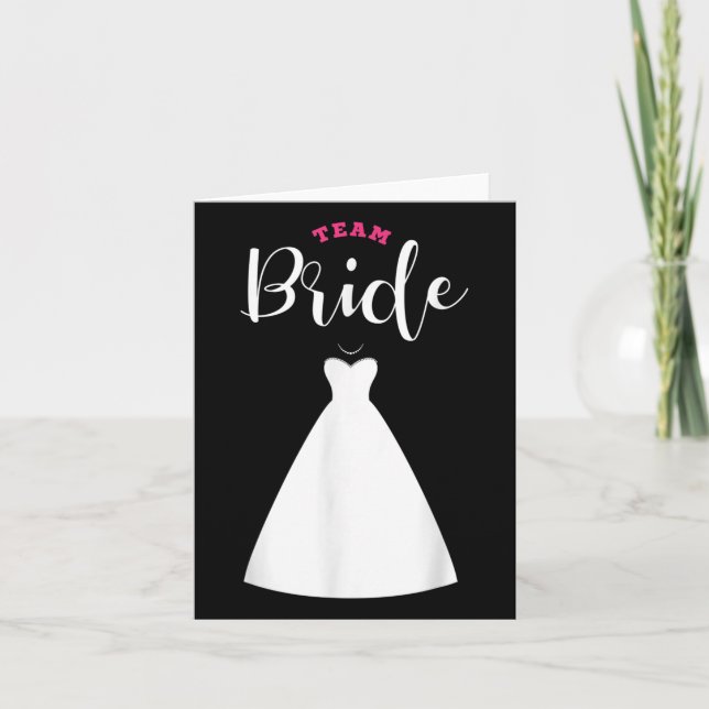 Team Bride Team Groom Bachelor Party Wedding  Card (Front)