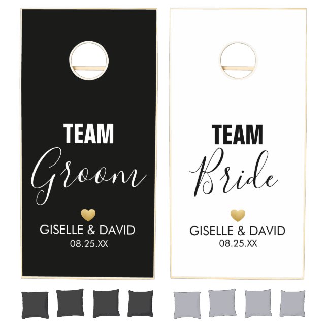 Team Bride & Team Groom Cornhole Set (Set)