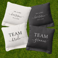 Team Bride, Team Groom Custom Wedding Cornhole Bag