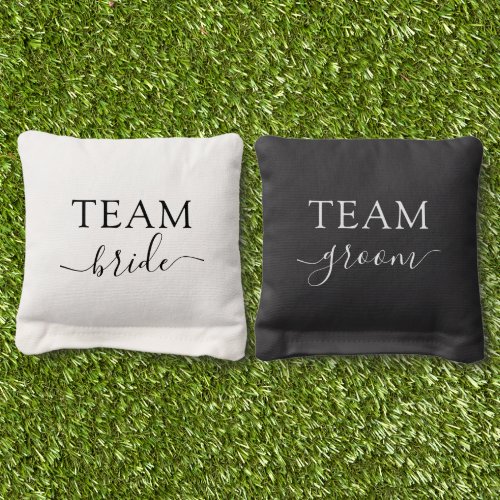 Team Bride Team Groom Custom Wedding Cornhole Bags