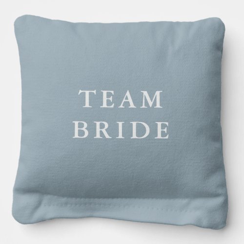 Team Bride Team Groom Dusty Blue Personalized Cornhole Bags