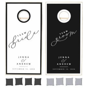 Team Bride/Team Groom Personalized Wedding Cornhole Set