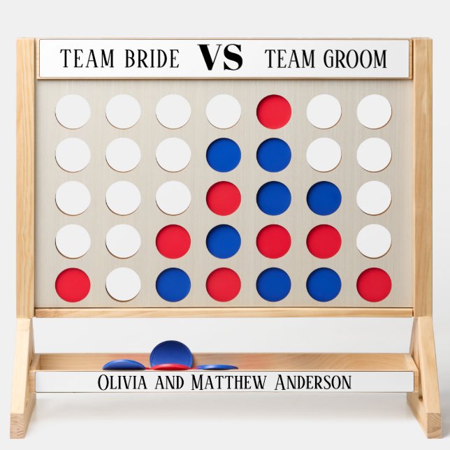 Team Bride Team Groom Wedding Fast Four (Back)