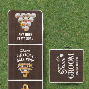 Team Bride & Team Groom Wedding Fun & Durable Beer Pong Table