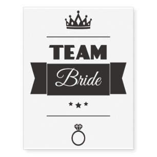 Team Bride Temporary Tattoos