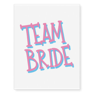 Team Bride Temporary Tattoos