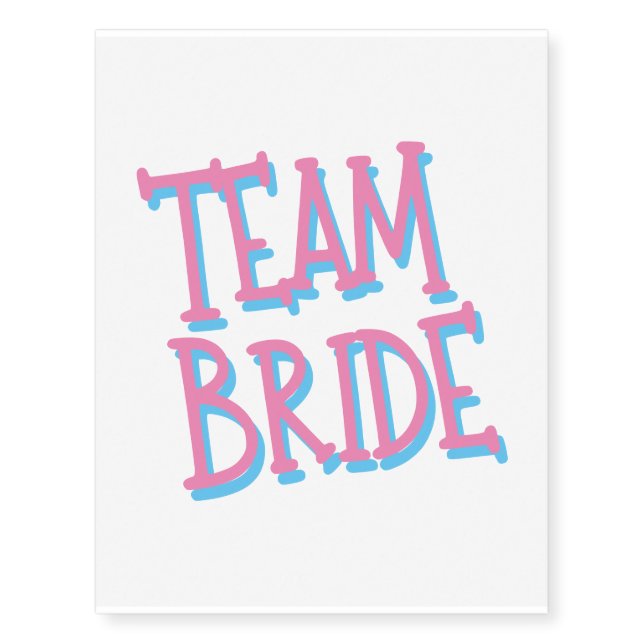 Team Bride Temporary Tattoos (Front)