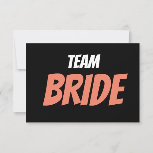 Team Bride Thank You Card