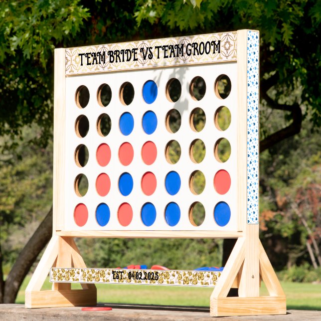 TEAM BRIDE VS TEAM GROOM GOLD WEDDING GAME FAST FOUR (Lawn)