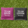 Team Bride vs Team Groom personalized wedding game Cornhole Bags