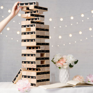 Team Bride Vs Team Groom Wedding Game Elegant Top Topple Tower