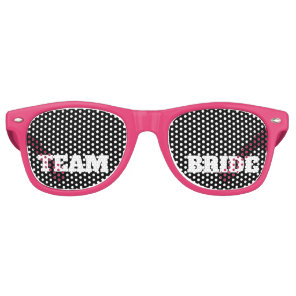 Team Bride Wedding Bachelorette Party Retro Sunglasses