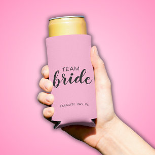 Team Bride Wedding Bachelorette Seltzer Can Cooler