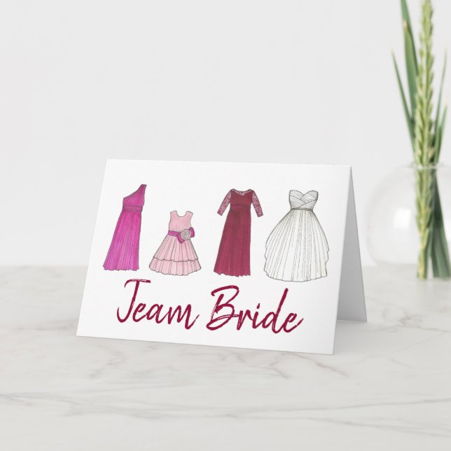 TEAM BRIDE Wedding Bridal Party Invitation Card (Front)