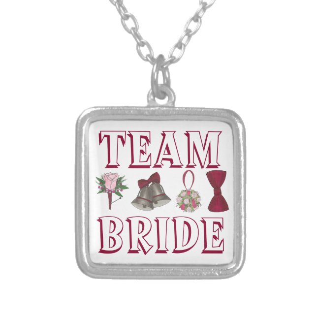 TEAM BRIDE Wedding Bridesmaid Gift Necklace (Front)