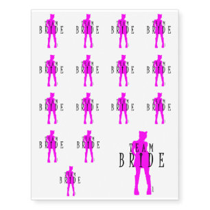 Team Bride Wedding Cat Woman by VIMAGO Temporary Tattoos