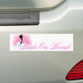 Team bride Wedding gown Bride bridal silhouette Bumper Sticker (On Car)