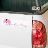 Team bride Wedding gown Bride bridal silhouette Bumper Sticker (On Truck)
