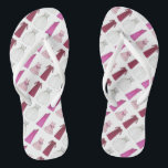 Team Bride Wedding Party Bridesmaid Flip Flops<br><div class="desc">Flip flops feature an original marker illustration of a row of pretty bridal party dresses. Great little gift for your wedding party!

Designer is available to create and upload custom designs to match the colors and themes of your wedding--click "Ask this Designer" to begin the design process!</div>