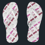 Team Bride Wedding Party Bridesmaid Flip Flops<br><div class="desc">Flip flops feature an original marker illustration of a row of pretty bridal party dresses. Great little gift for your wedding party!

Designer is available to create and upload custom designs to match the colors and themes of your wedding--click "Ask this Designer" to begin the design process!</div>