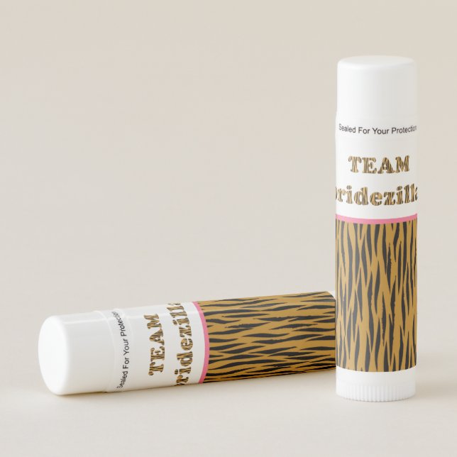 Team Bridezilla | Fun Tigerprint Lip Balm (Front)
