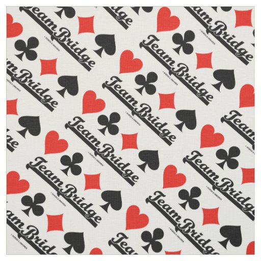 Team Bridge Four Card Suits Fabric