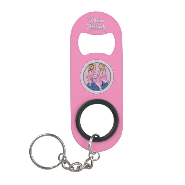 Team Britney bottleopener Keychain Bottle Opener (Front)