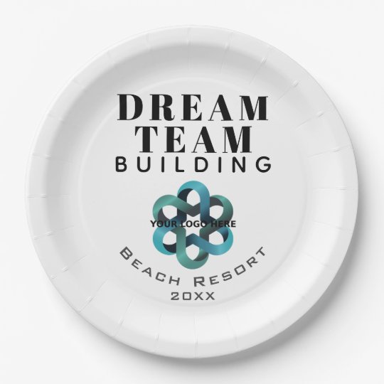 Dream Team Company Logo Paper Plate 