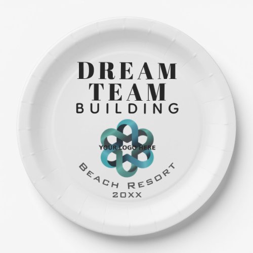 Team Building _ Dream Team Company Logo Paper Plates