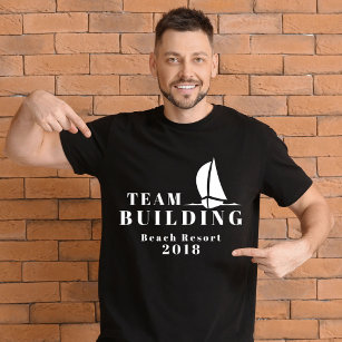 Team building Sailing Black Team T-shirt