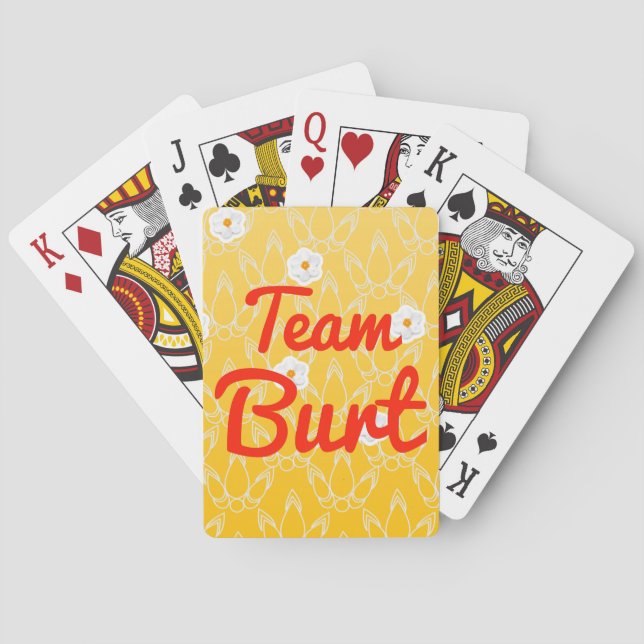 Team Burt Poker Cards (Back)