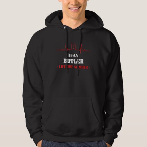 Team BUTLER lifetime member blood completely famil Hoodie