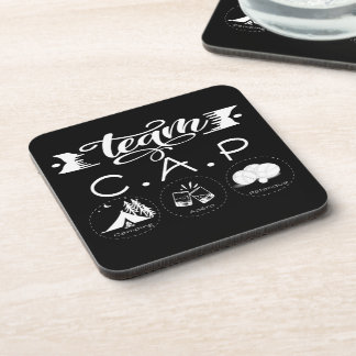 Team C.A.P Camping Apéro Pétanque Beverage Coaster