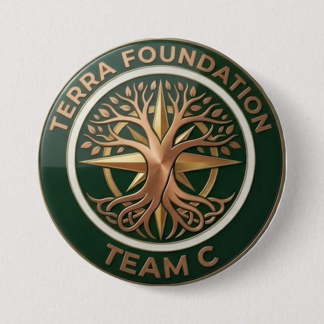 Team C – Terra Foundation Earth Emblem  Button (Front)