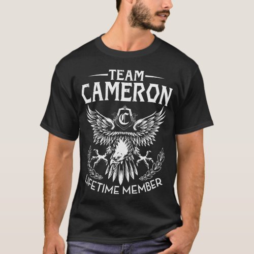 Team CAMERONpng Lifetime Member Last Name T_Shirt