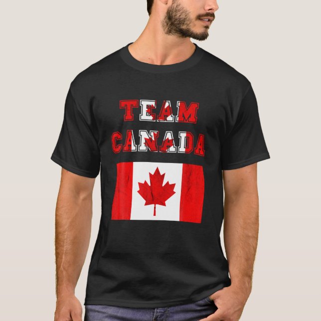 Team Canada Maple Leaf Canada Canadian Roots Canad T-Shirt (Front)