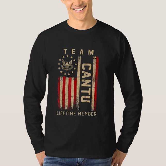 Team CANTU Lifetime Member American Flag T-Shirt (Front)