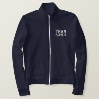 Team Captain Embroidered Zip Fleece Jogger Jacket
