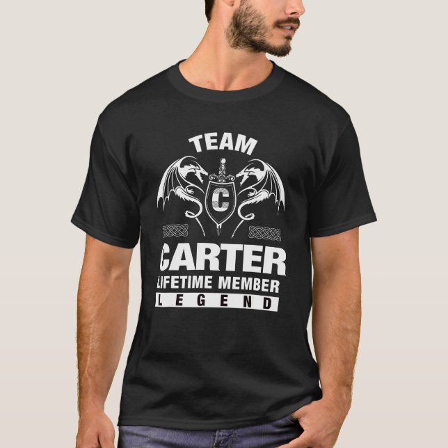 Team Carter Lifetime Member  T-Shirt (Front)