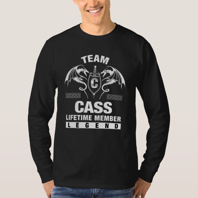 Team Cass Lifetime Member   T-Shirt (Front)