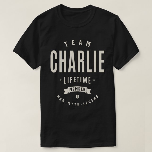 Team Charlie Lifetime Member Gift Tee (Design Front)