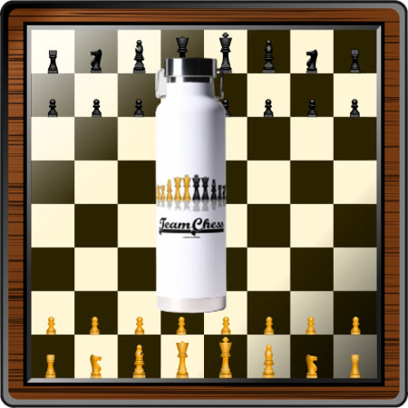 Team Chess Reflective Chess Set Pieces Water Bottle